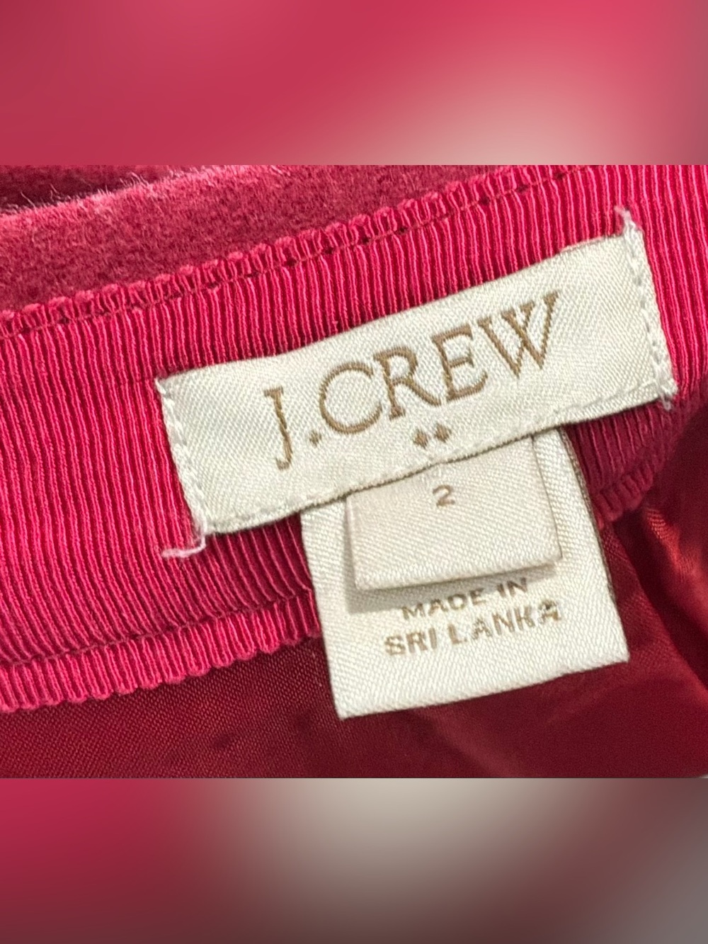 J. Crew Raspberry Red Mini Skirt - Picture 3 of 3